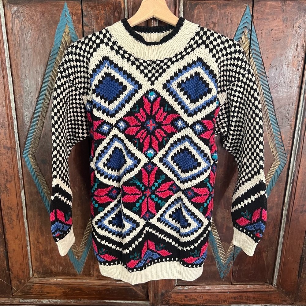 Y2K HKA Designs Hand Knitted Sweater Size M